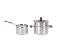 GOTOTOP Stainless Steel Stock Pot with Lid Filter Mesh Easy to Wash and Store for Daily Use