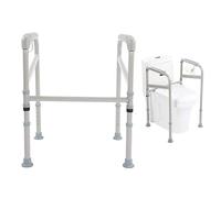 GOTOTOP Toilet Safety Frame, Safety Handicap Adjustable Hand Rail Disabled Grab Anti-Slip Aid Disability Support Toilet Bar for Bathroom