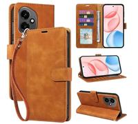 GOTOURED for Honor 400 Case Wallet, RFID Blocking 4 Card Slots, Wrist Strap, Kickstand Flip Cover, Magnetic Closure, Shockproof Protective, Soft Leather for Honor 400 Phone Case (Brown)