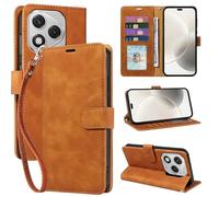 GOTOURED for Honor 400 Lite Case Wallet,RFID Blocking 4 Card Slots,Wrist Strap,Kickstand Flip Cover,Magnetic Closure,Shockproof Protective,Soft Leather for Honor 400 Lite Phone Case (Brown)