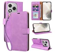 GOTOURED for Honor 400 Lite Case Wallet,RFID Blocking 4 Card Slots,Wrist Strap,Kickstand Flip Cover,Magnetic Closure,Shockproof Protective,Soft Leather for Honor 400 Lite Phone Case (Purple)