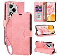 GOTOURED for Honor 400 Pro Case Wallet,RFID Blocking 4 Card Slots,Wrist Strap,Kickstand Flip Cover,Magnetic Closure,Shockproof Protective Soft Leather for Honor 400 Pro Phone Case (Pink)