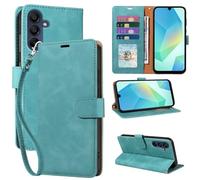 GOTOURED for Samsung Galaxy A16 Phone Case Wallet, RFID Blocking 4 Card Slots, Wrist Strap, Kickstand, Magnetic Closure, Shockproof Protective Soft Leather Flip Cover (Green)