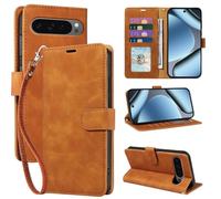 GOTOURED RFID Blocking Flip Wallet Case for Google Pixel 10/10 Pro (Brown)