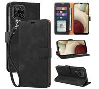 GOTOURED RFID Blocking for Samsung Galaxy A12/M12 Case Wallet (Black)