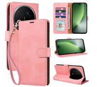 GOTOURED Wallet Case for Honor Magic 8 Pro, RFID Blocking PU Leather Flip Cover with 4 Card Slots, Detachable Wrist Strap & Kickstand, Shockproof Folio Case for HONOR Magic8 Pro (6.71") (Pink)