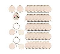 Gotrain 80 Sets Wooden Mini Embroidery Hoop, 2.5cm Round Small Crossing Stitch Hoop Mini Ring Embroidery Circle for DIY Pendant Crafts