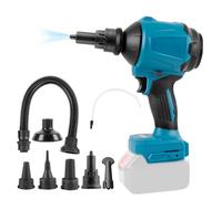 Gotrain Cordless Dust Blower Compatible with Makita 18V Battery, Compressed Air Duster 0-40000RPM Handheld, LED Lamp, 8 Multi-Use Accessories for Workshop PC Keyboard, Pool Toy(Only Tool) (Blue)