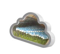 Gotrain Tulip Night Light Mirror, Decorative Cloud Mirror Night Lamp, DIY Tulip Cloud Desk Lamp, LED Lamp Bedroom Decor for Teen Girls Creative Gift for Friends, Birthday, Anniversary (Blue)