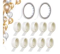 GOTRUST 1000pcs Balloon Glue Dots, Adhesive Point Tape with 2 Double Sided Sticky Tapes, Removable Balloon Dots Stickers, Balloons Crafts Tapes for Wedding Birthday Party DIY Scrapbooking