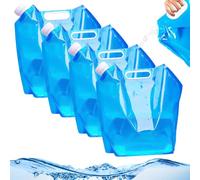 GOTRUST 10L Collapsible Water Container, 4PCS Portable Camping Water Bag, Car Water Carrier Containers, Outdoor Folding Drinking Water Bags for Sport Hiking Picnic BBQ
