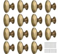 GOTRUST 15PCS 30MM Vintage Bronze Style Round Knobs Drawers Knobs Furniture Kno