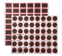 GOTRUST 48Pcs Square Patch+48pcs Round Patch Bike Tyre Repair Kits Inner Tube Puncture Repair Kit