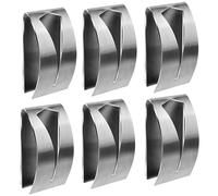 GOTRUST 6PCS Metal Tea Towel Holders, Self Adhesive Towel Holder Hook, Wall Mount Tea Towel Hook Rack, Rustproof Stainless Steel Hand Towel Hooks for Bathroom Kitchen Toilet Bath