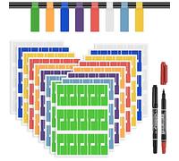 GOTRUST A4 Cable Tags, 480 Self-Adhesive Label Stickers, Waterproof, Tear Resistant, Electric Wire Identification Labels with 2 Mark Pen