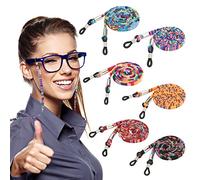 GOTRUST Reading Glasses Cords Chain, 6Pcs Ethnic Style Eye Glasses Eyewear Retainer, Colorful Sunglasses String Eyeglasses Strap, Neck Hanger for Face Mask Cover Wireless Earbuds