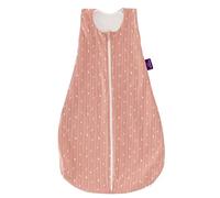 GOTS"Liebmich" Sleeping Bag, Design Leaves Pink, Size 110 - Controlled and Certified Manufacturing Chain According to Worldwide Recog