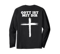 Gott ist mit dir Glaube an Gott (auf dem Rücken) Long Sleeve T-Shirt