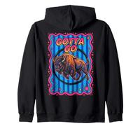 Gotta Go Bison Buffalo Funny Zip Hoodie
