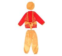 GOTTAJOY 1 Set Kids Arabian Prince Costume for Halloween Cosplay Party Royal Outfit Accessories Boys Dress-up Birthday Celebrations