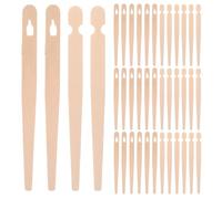 GOTTAJOY 100sets Narrow Flat Wooden European Style Food Tongs for Children Pastry Snacks 180x12mm