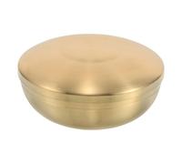GOTTAJOY 10cm Korean Style Stainless Steel Bowl with Golden Lid Multi-purpose for Kimchi Sauces Desserts