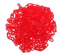 GOTTAJOY 10m Red Plastic Safety Barrier Chain Weatherproof Warning Security for Events Traffic Crowd Control Construction Parking Lots