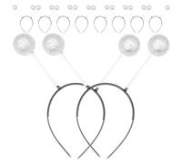 GOTTAJOY 10pcs Alien Antenna Headband with Glitter Foam Balls for Women Party Cosplay Hair Accessory Festive Events Diy Costume