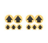 GOTTAJOY 10pcs Arrow Floor Stickers Directional Safety Decals Social Distancing Warning Signs for School Hospital Market Public Spaces