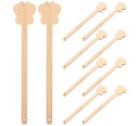 GOTTAJOY 10pcs Bamboo Butterfly Design 16cm Fan Handles for Diy Crafting Wedding Painting
