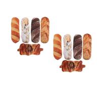 GOTTAJOY 10pcs Creative Simulation Bread Pillow Realistic Toast Shaped Plush Cushion for Home Decor Sofa Bed Office and Travel