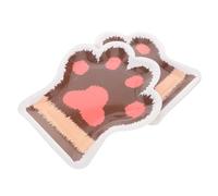 GOTTAJOY 10pcs Cute Cat Paw Paper Plates for Animal Themed Birthday Parties Cake Dessert and Gatherings in Deep Brown