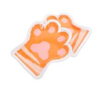 GOTTAJOY 10pcs Cute Cat Paw Paper Plates Orange for Birthday Cake Dessert and Animal Themed Parties