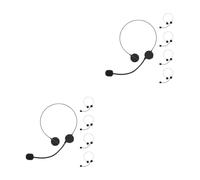 GOTTAJOY 10pcs Fake Microphone Headset Costume Prop for Halloween Cosplay Party Singer Pretend Play Accessories