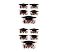 GOTTAJOY 10pcs Graduation Cap Brooch Pin Metal Lapel Pins Creative Academic Hat Badge for Party Decorations Gifts Season Accessories