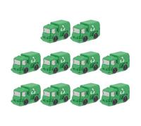 GOTTAJOY 10pcs Miniature Garbage Truck Models for Diy Landscape Scenes Micro Trash Vehicle Figurines Home Office Decor