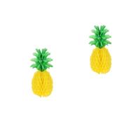 GOTTAJOY 10pcs Pineapple Honeycomb Lanterns Tropical Luau Party Decorations Foldable Paper Craft Centerpieces for Hawaiian Jungle Theme