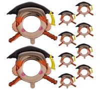 GOTTAJOY 10pcs Pvc Graduation Cap Headbands for Photo Booth Decorations and School Party Supplies From Kindergarten to College