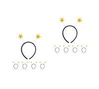 GOTTAJOY 10pcs Star Head Boppers Novelty Antenna Hair Hoop Funny Martian Costume Accessories for Christmas Halloween New Year Party Decoration