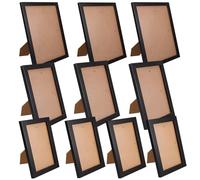 GOTTAJOY 10pcs Wooden Wall Photo Frames Set for Posters Artwork Memories Multi-size 4x6inch 5x7inch 8x10inch with Easy Change Home Office Decor