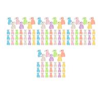 GOTTAJOY 112pcs Glow in The Dark Rabbit Figurines Mini Bunny Decor Resin Animal Statues for Tabletop Bookshelf Fairy Garden Microlandscape