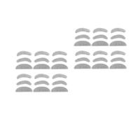 GOTTAJOY 12 Sets Old Man Costume Stick-on Gray Fake Beard and Eyebrows for Cosplay Party Stage Performance