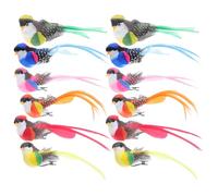 GOTTAJOY 12pcs Artificial Birds with Feathers for Christmas Tree Home Garden Wedding Wreath Decoration