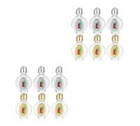 GOTTAJOY 12pcs Holy Water Bottles Catholic Embossed Glass Religious Containers for Church Travel Home Use