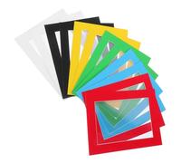 GOTTAJOY 12pcs Kids Art Frames with Cardboard Diy Photo Mounting 12.7x17.8cm Size with Transparent Film for Children's Exhibits Parties Festivals Kindergarten Nursery Decor in Assorted Colors
