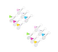 GOTTAJOY 12pcs Mini Alloy Badminton Racket Keychain Sports Ball Keyring Metal Shuttlecock Pendant Bag Charm for Backpacks Purses Party Favors