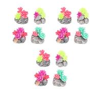 GOTTAJOY 12pcs Mini Succulent Figurines Resin Artificial Moss Cactus Ornaments for Home Decor Desktop Bookshelf Fairy Garden Accessories