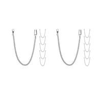 GOTTAJOY 12pcs Vintage Pocket Watch Chain Set Gun Black Metal Alloy Fob Accessory for Formal Events