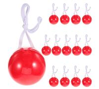GOTTAJOY 14pcs Red Light Up Clown Nose Kit Plastic Glowing Prop for Halloween Carnival Circus Party Funny Dress-up Costume Accessory