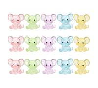 GOTTAJOY 15pcs Mini Glow in The Dark Elephant Figurines Cute Resin Animal Ornaments Desktop Decor for Kids Room Bedroom Living Home Accessories